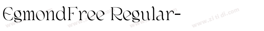 EgmondFree Regular字体转换